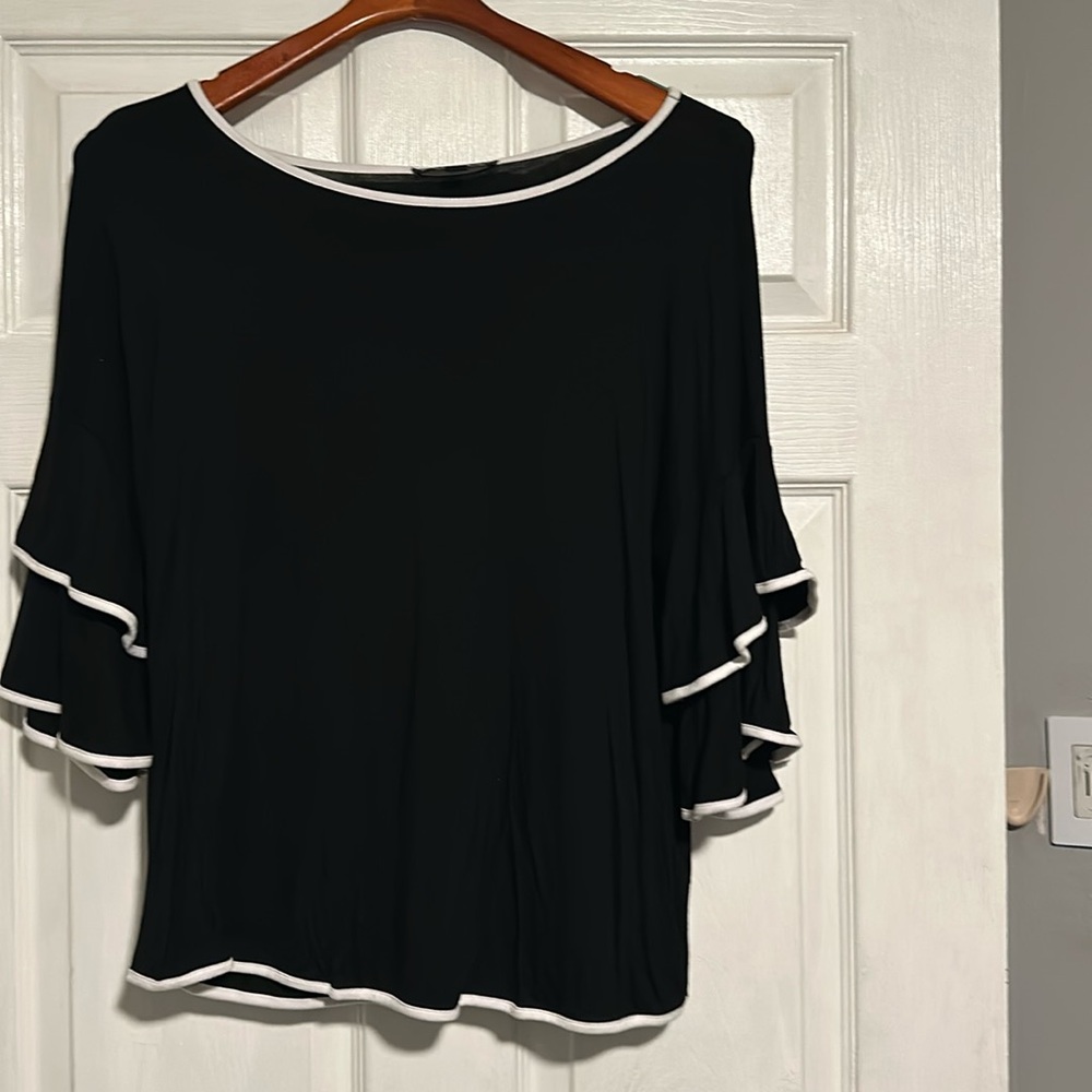 Dressy black and white shirt